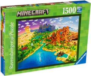 Пъзел Ravensburger от 1500 части - Светът на Майнкрафт