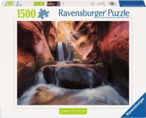 Пъзел Ravensburger от 1500 части - Водопадът в Червения каньон