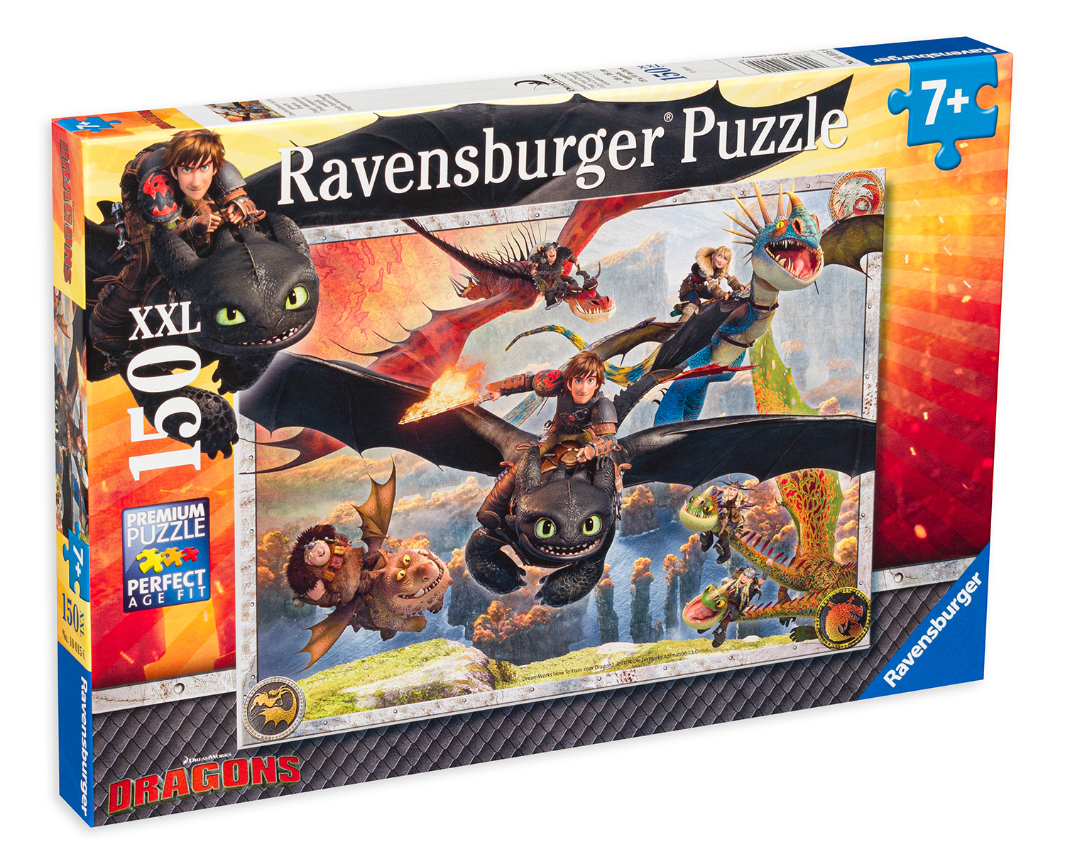 Пъзел Ravensburger от 150 XXL части - Как да си дресираш дракон