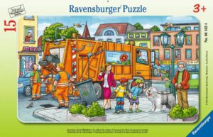 Пъзел Ravensburger от 15 части - Камион за събиране на боклук