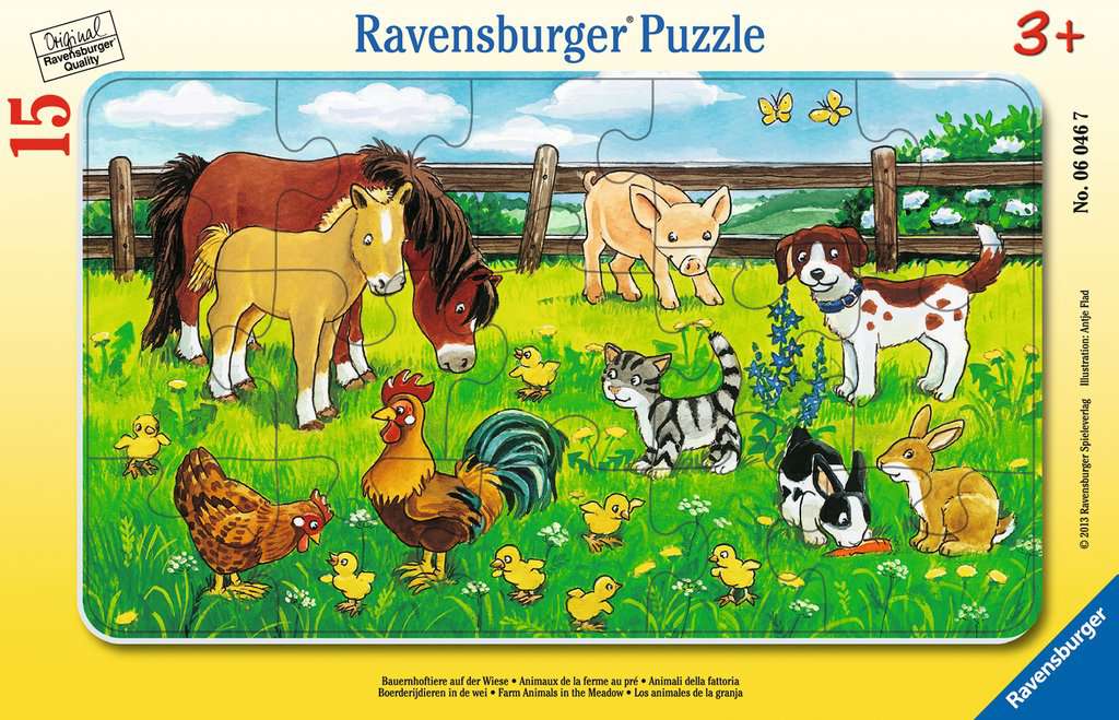 Пъзел Ravensburger от 15 части - Животните от фермата