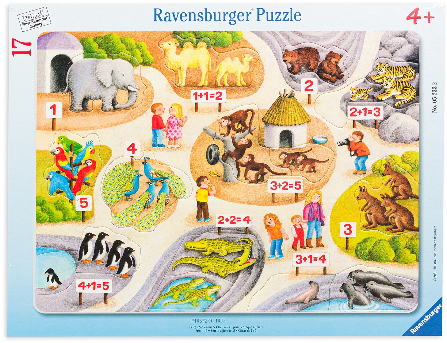 Пъзел Ravensburger от 17 части - Моите първи числа до 5