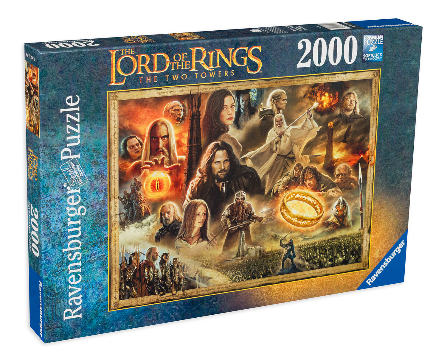 Пъзел Ravensburger от 2000 части - Властелинът на пръстените: Двете кули