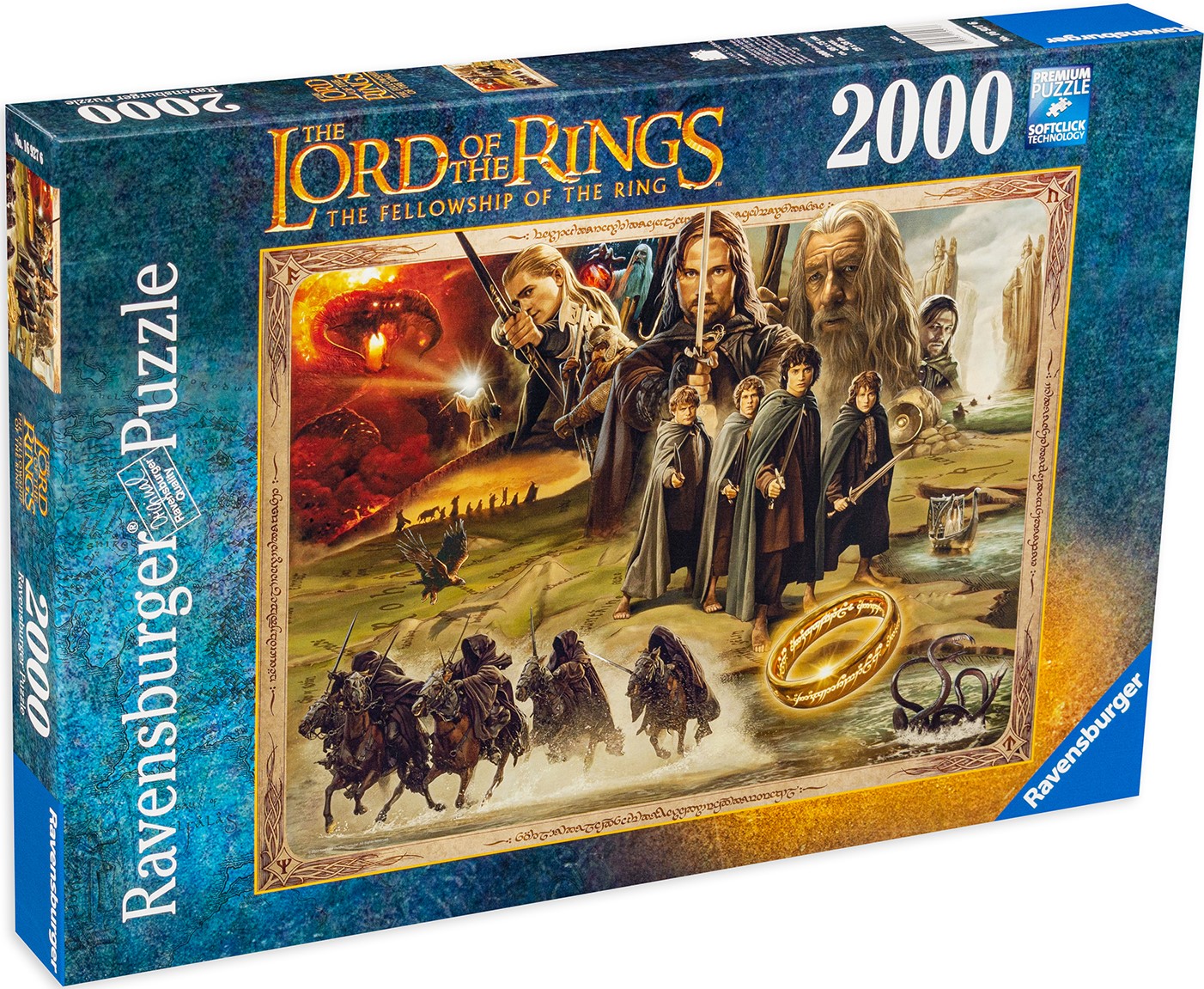 Пъзел Ravensburger от 2000 части - Властелинът на пръстените: Задругата на пръстена