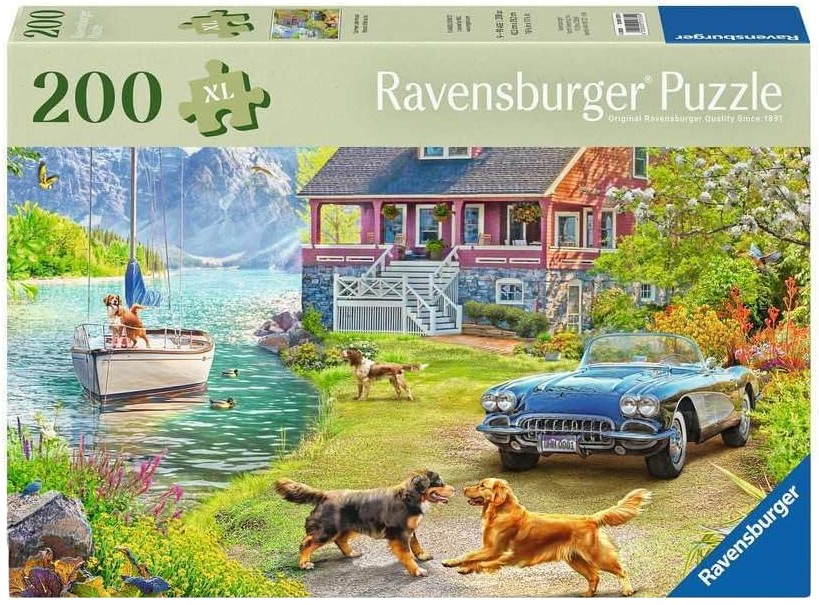 Пъзел Ravensburger от 200 XL части - Лятна къща край езерото