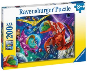 Пъзел Ravensburger от 200 XXL части - Динозаври в космоса
