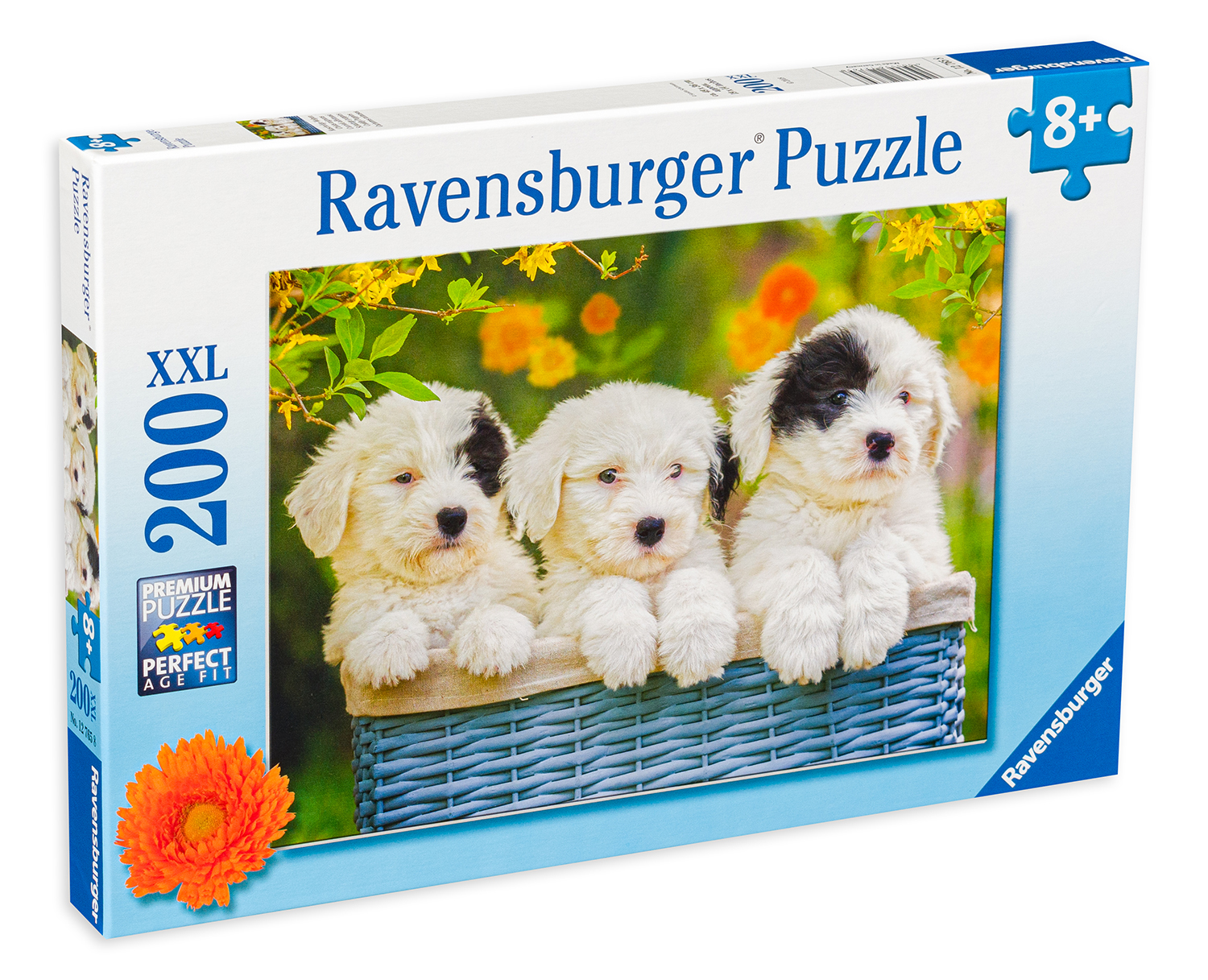 Пъзел Ravensburger от 200 XXL части - Пухкави кученца
