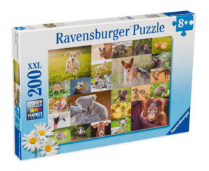 Пъзел Ravensburger от 200 XXL части - Сладки бебета животни