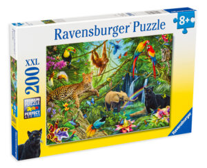 Пъзел Ravensburger от 200 XXL части - Животни в джунглата