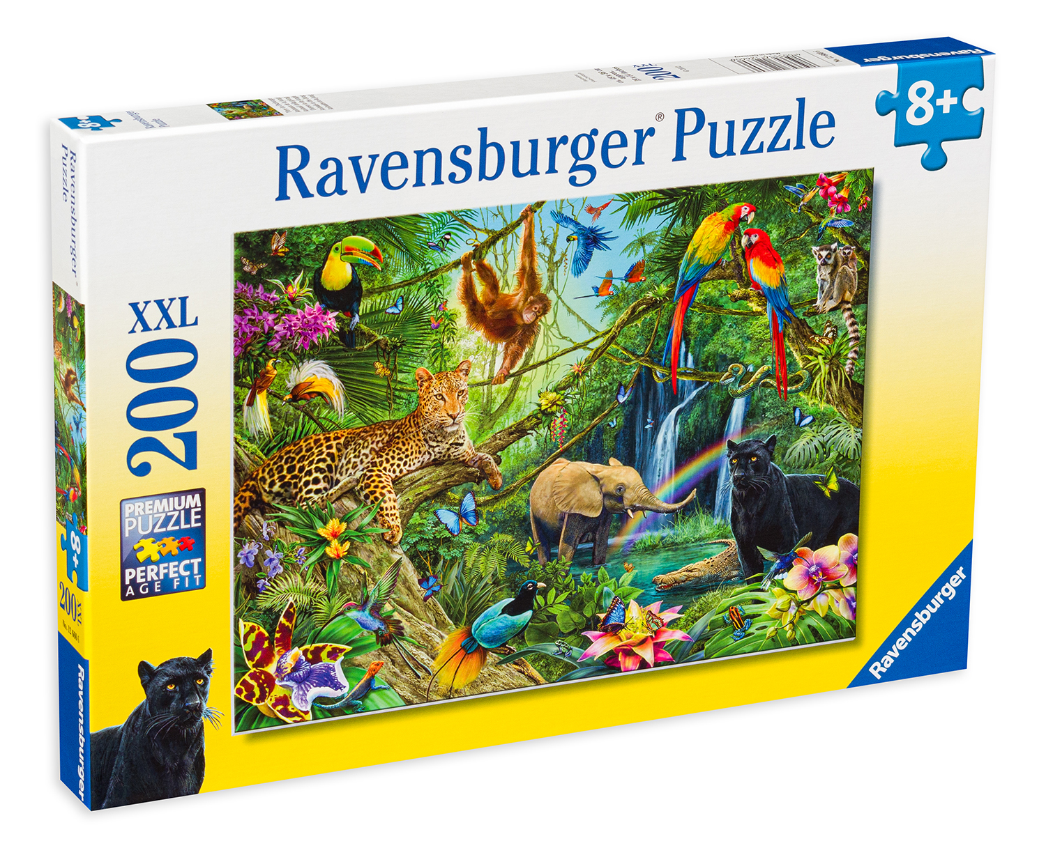 Пъзел Ravensburger от 200 XXL части - Животни в джунглата