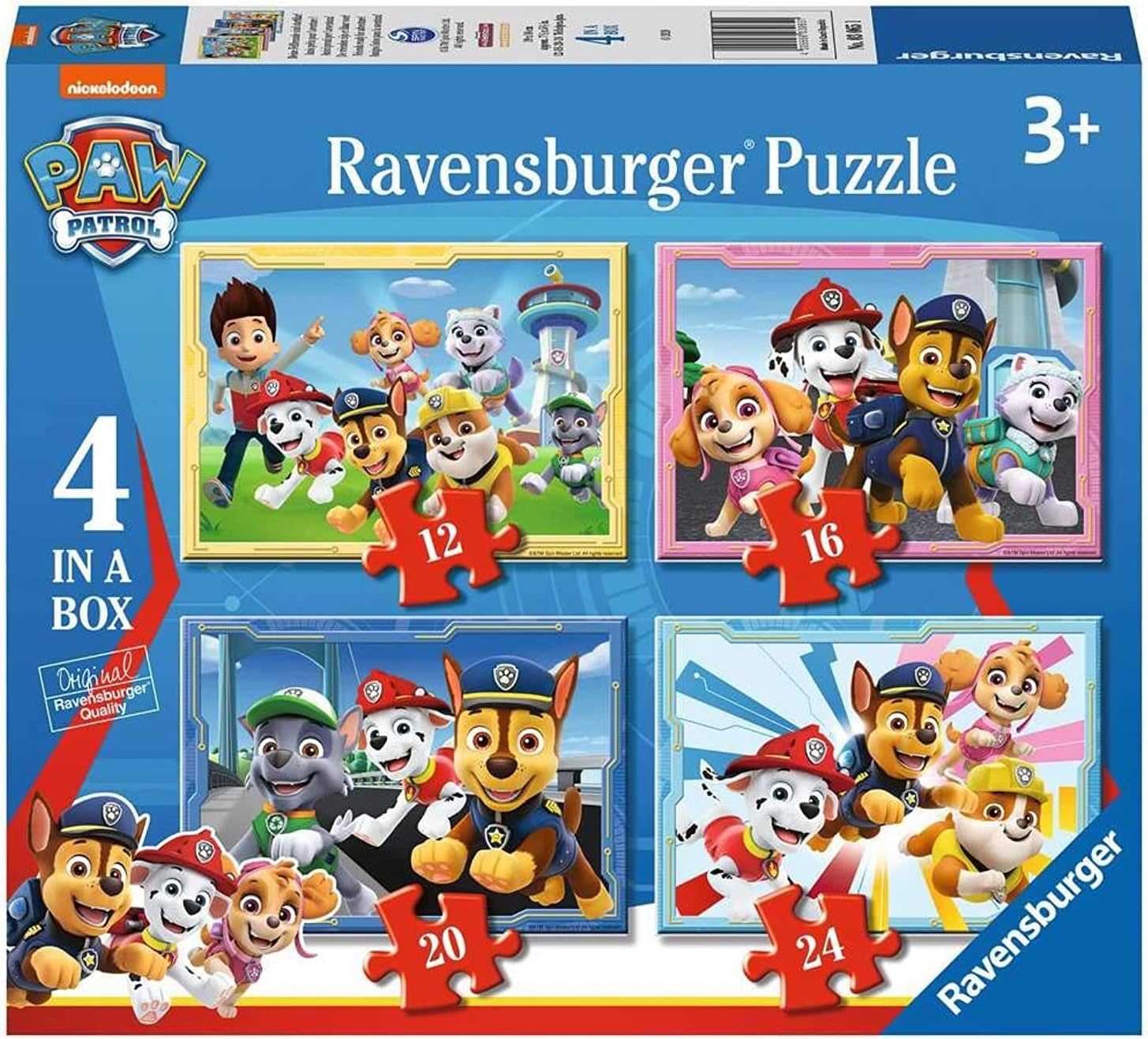 Пъзел Ravensburger от 24 части 4 в 1 - Пес Патрул