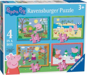 Пъзел Ravensburger от 24 части 4 в 1 - Прасенцето Пепа: Четири сезона