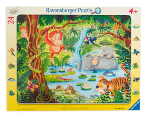 Пъзел Ravensburger от 24 части - Приятели в джунглата