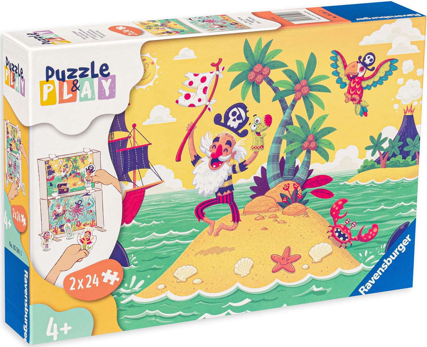 Пъзел Ravensburger от 2 х 24 части - Пиратско приключение