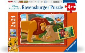 Пъзел Ravensburger от 2 х 24 - Цар лъв, Кръгът на живота