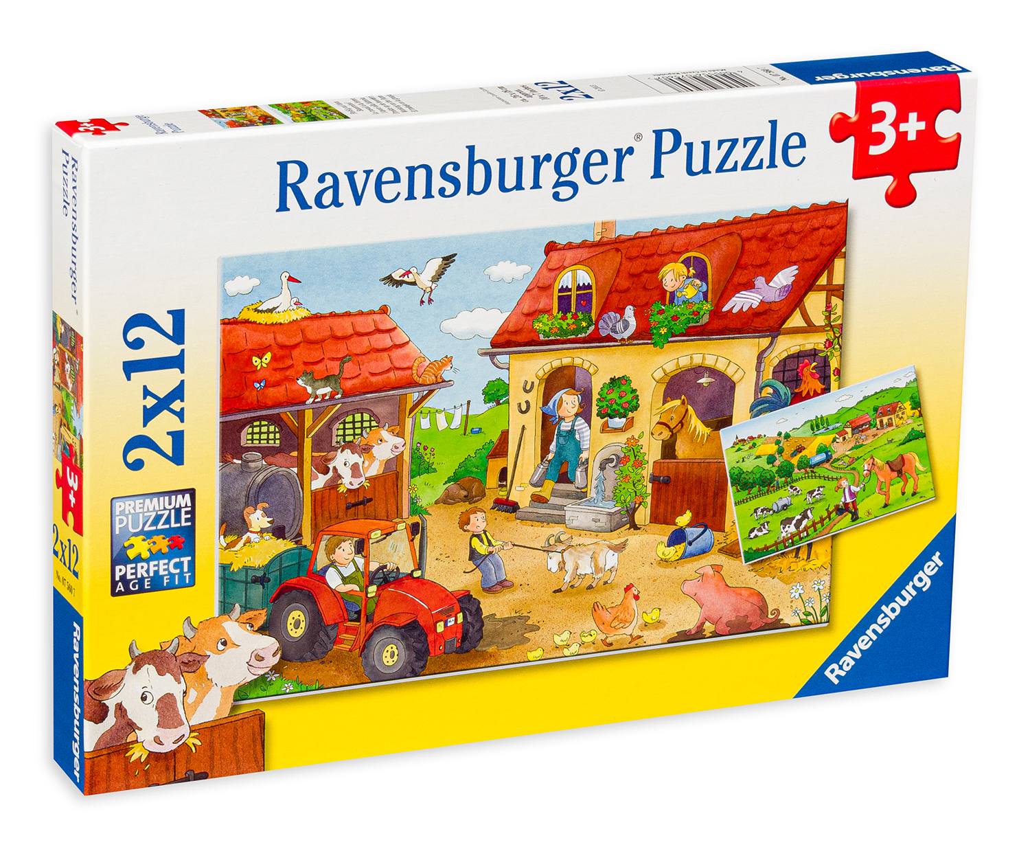 Пъзел Ravensburger от 2 x 12 части - Ферма