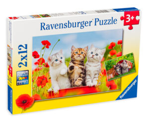 Пъзел Ravensburger от 2 x 12 части - Котешки приключения