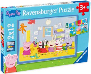 Пъзел Ravensburger от 2 x 12 части - Приключенията на Прасенцето Пепа