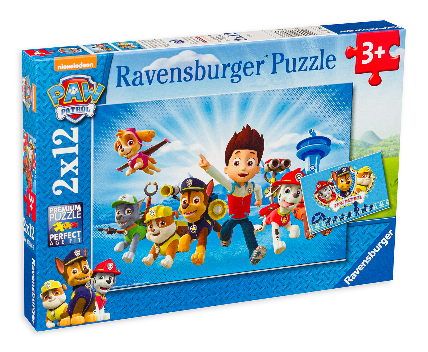 Пъзел Ravensburger от 2 x 12 части - Райдър и Пес патрул