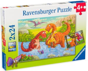 Пъзел Ravensburger от 2 x 24 части - Динозаври, вид 2