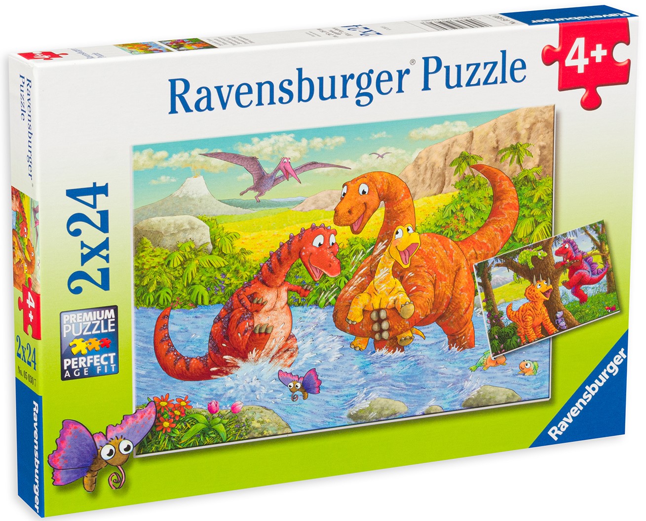 Пъзел Ravensburger от 2 x 24 части - Динозаври, вид 2