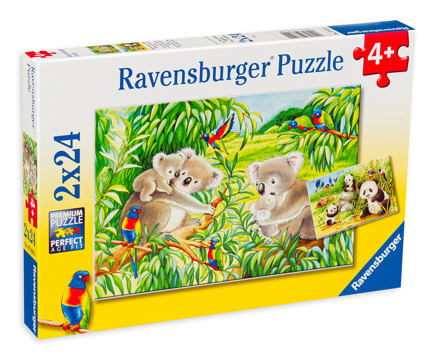 Пъзел Ravensburger от 2 x 24 части - Коали и панди