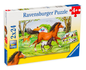 Пъзел Ravensburger от 2 x 24 части - Коне