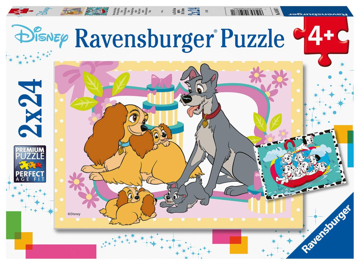 Пъзел Ravensburger от 2 x 24 части - Кученцата на Дисни