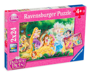 Пъзел Ravensburger от 2 x 24 части - Най-добрите приятели на принцесите