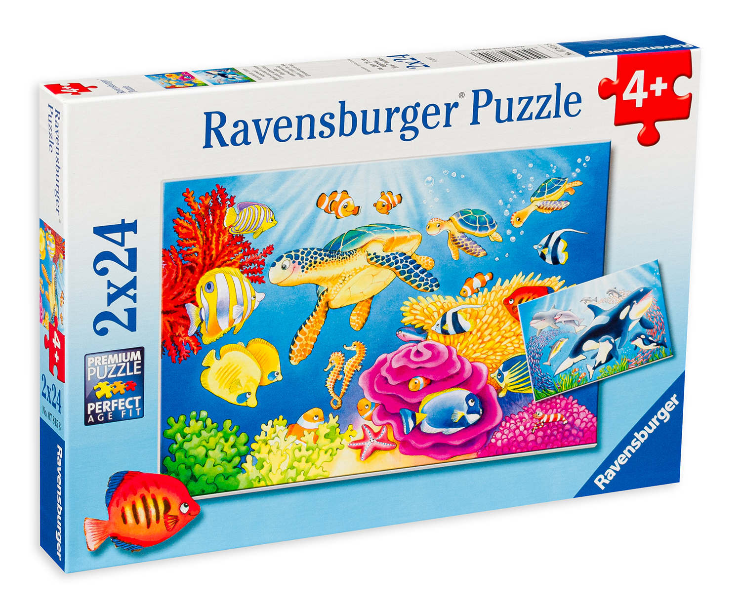 Пъзел Ravensburger от 2 x 24 части - Подводен живот