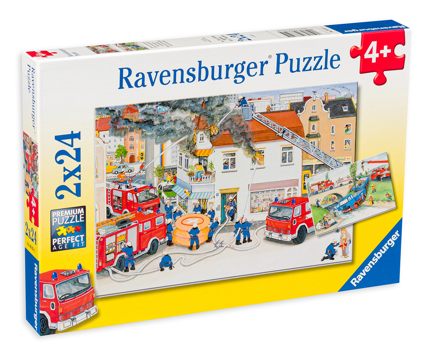 Пъзел Ravensburger от 2 x 24 части - Пожарникари в действие