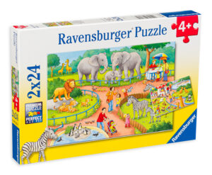 Пъзел Ravensburger от 2 x 24 части - Зоопарк