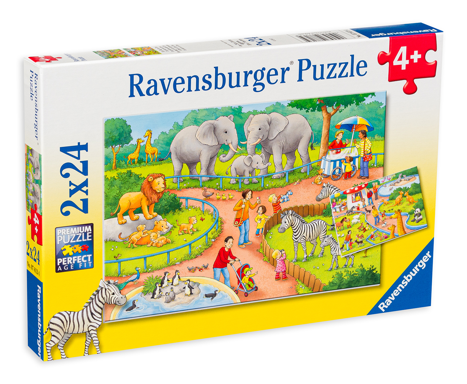 Пъзел Ravensburger от 2 x 24 части - Зоопарк