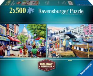 Пъзел Ravensburger от 2 x 500 части - Празнични спомени