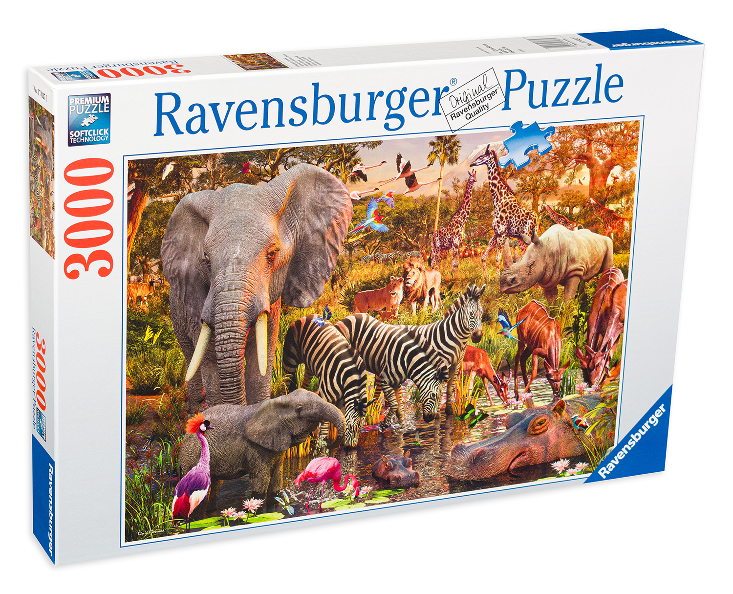Пъзел Ravensburger от 3000 части - Дивият живот в Африка