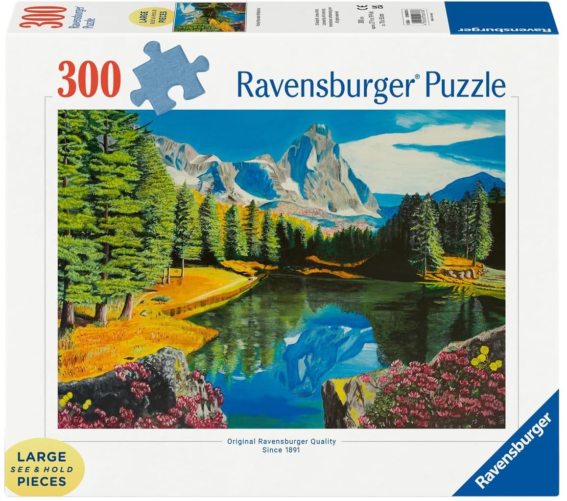Пъзел Ravensburger от 300 XXL части - Отражения на Скалистите планини