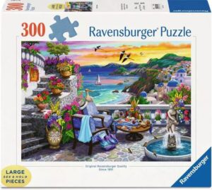 Пъзел Ravensburger от 300 XXL части - Залез в Санторини