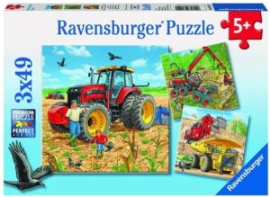 Пъзел Ravensburger от 3 х 49 части - Големи машини