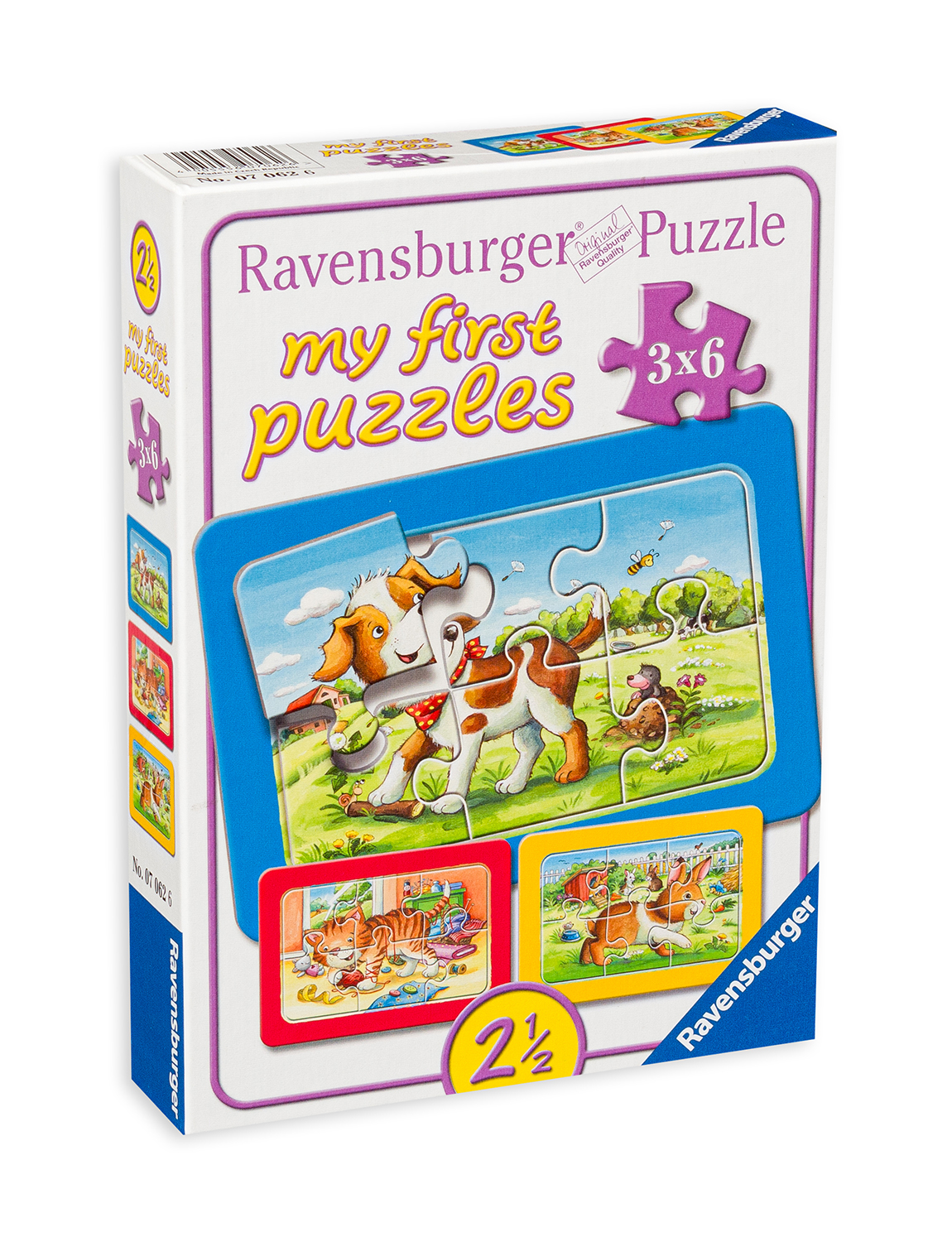 Пъзел Ravensburger 3 в 1 части - Животни