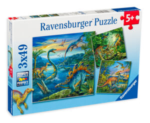Пъзел Ravensburger от 3 x 49 части - Динозаврите