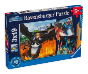 Пъзел Ravensburger от 3 x 49 части - Дракони: 9 -те свята