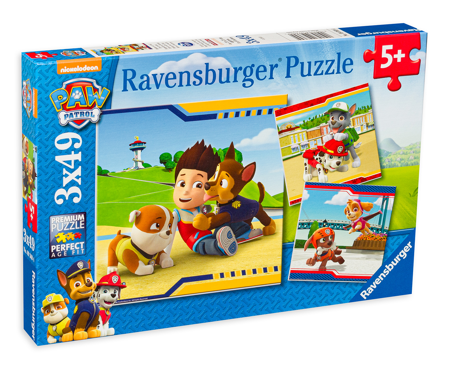 Пъзел Ravensburger от 3 x 49 части - Герои в униформи, Пес Патрул