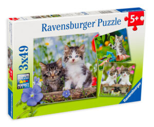 Пъзел Ravensburger от 3 x 49 части - Котета