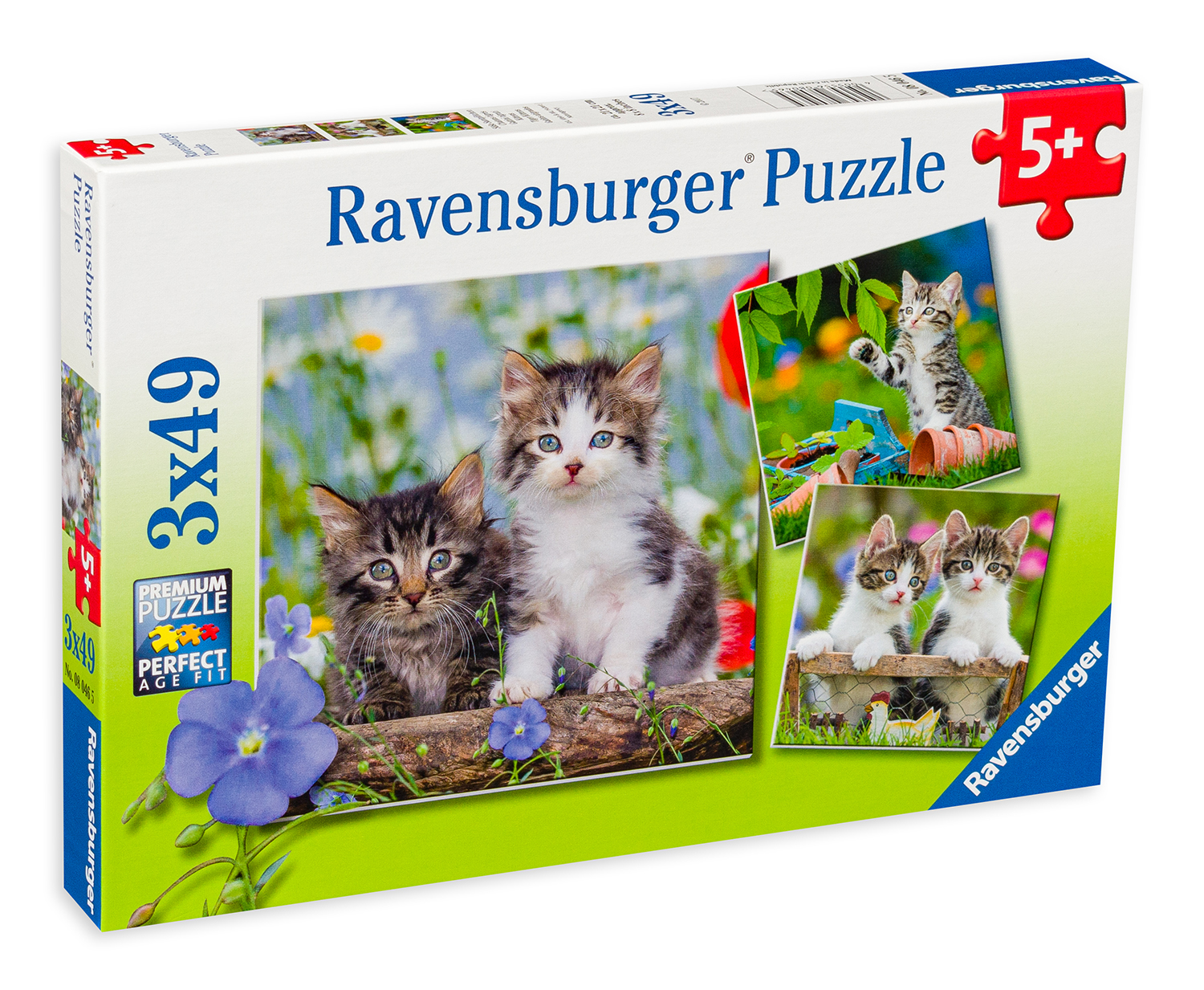 Пъзел Ravensburger от 3 x 49 части - Котета
