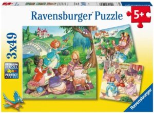 Пъзел Ravensburger от 3 x 49 части - Малки принцеси