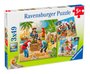 Пъзел Ravensburger от 3 x 49 части - Приключения в морето