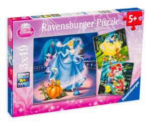 Пъзел Ravensburger от 3 x 49 части - Принцесите на Дисни