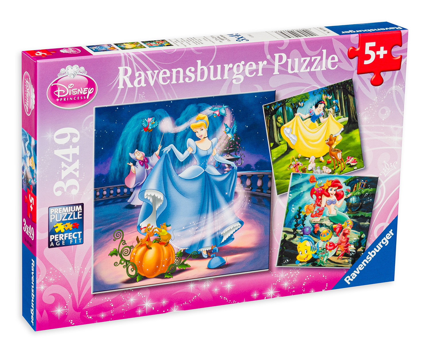 Пъзел Ravensburger от 3 x 49 части - Принцесите на Дисни
