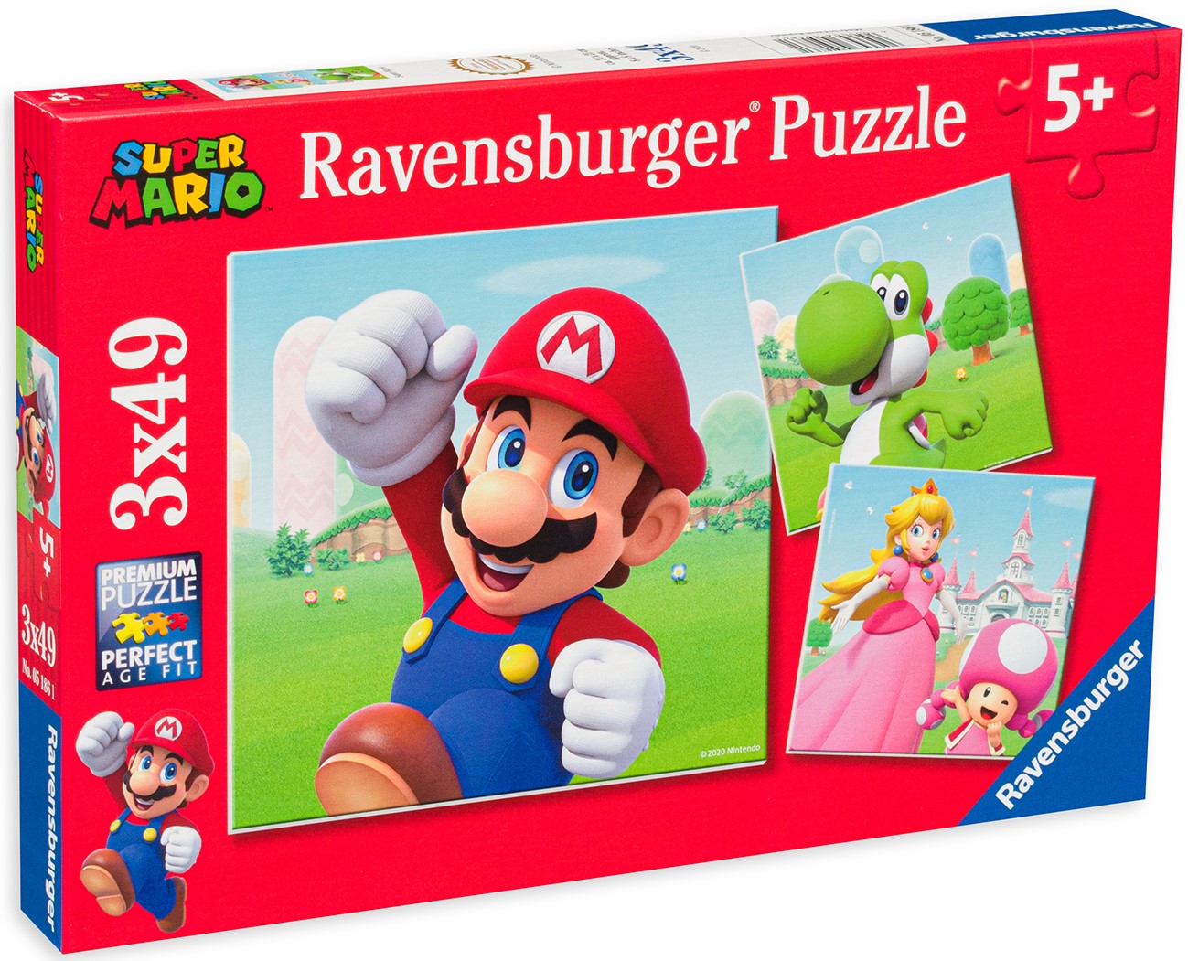 Пъзел Ravensburger от 3 x 49 части - Супер Марио