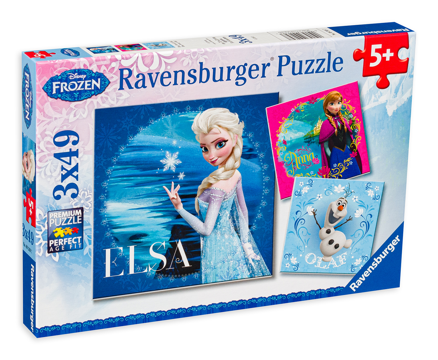 Пъзел Ravensburger от 3 x 49 части - Замръзналото кралство